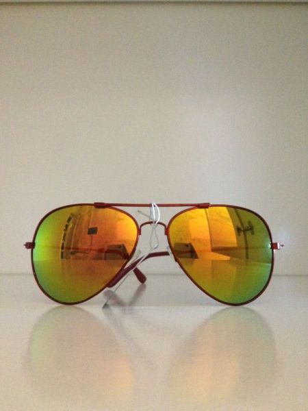 Ray Ban | Aviador Espelhado laranja